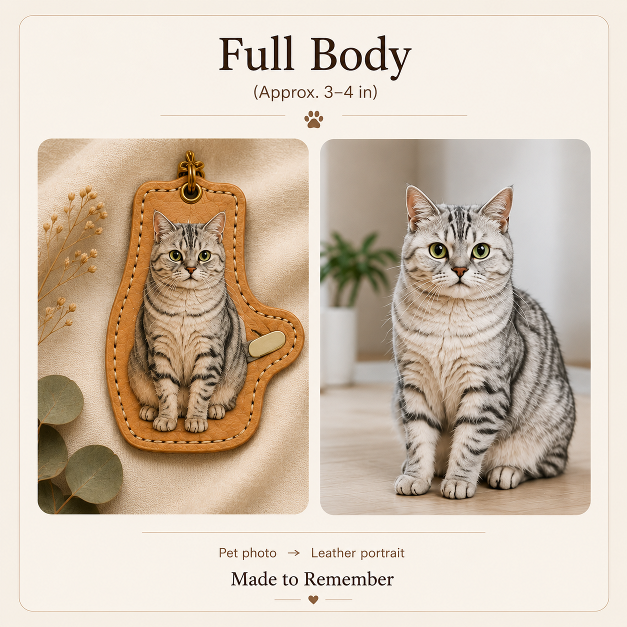 Custom Leather Pet Portrait