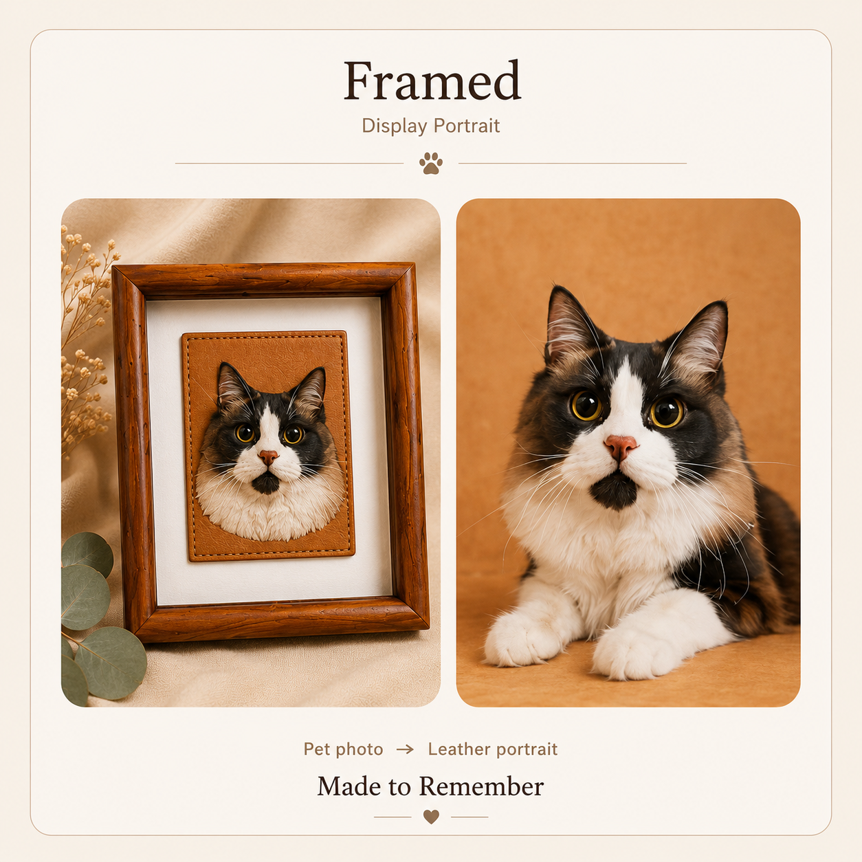 Custom Leather Pet Portrait
