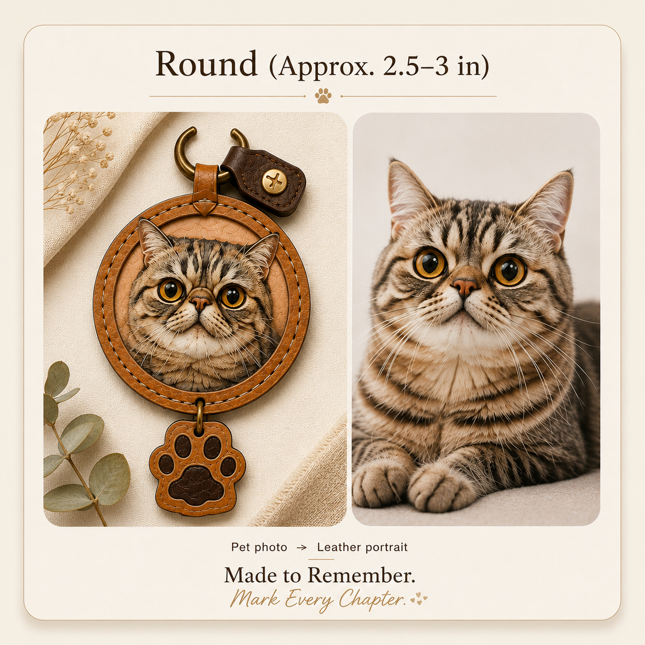 Custom Leather Pet Portrait
