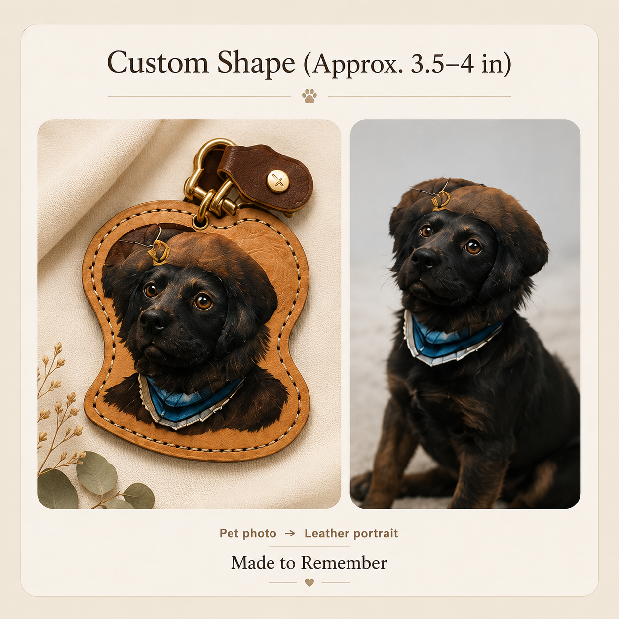 Custom Leather Pet Portrait