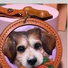 Senior artist leather pet portrait example
