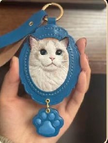 Standard artist leather pet portrait example